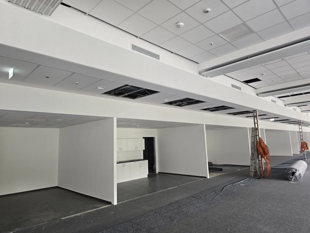 Finished room units with bulkheads – Deizisau
