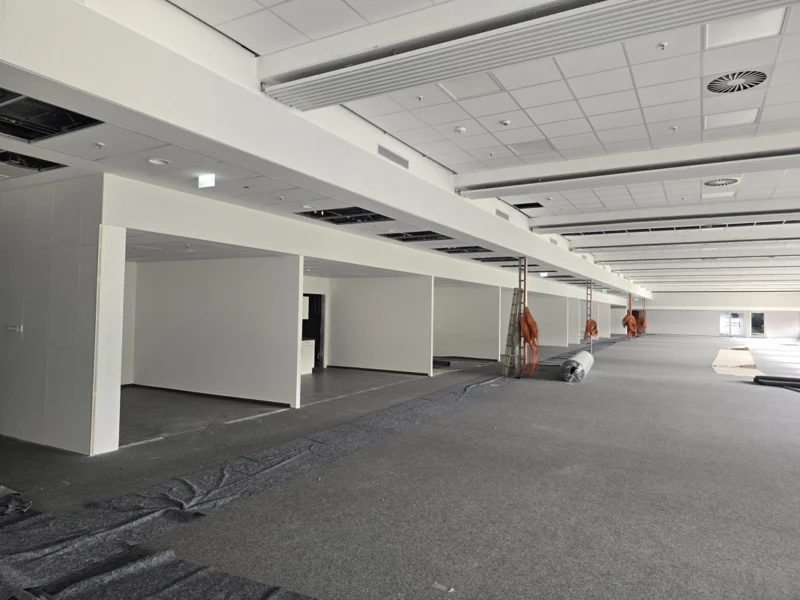 Finished bulkhead line along the hall – Deizisau